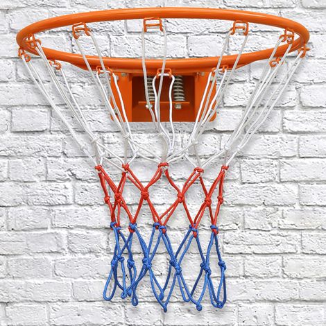 Canestro da basket da parete 45 cm con doppia molla e rete, arancione DESVIAE (1/5)