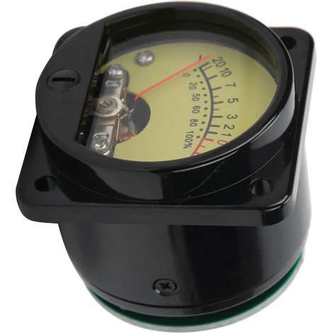 Tube VU-mètre 45mm Jaune avec Rétroéclairage LED - Indicateur de Niveau Audio - Driver Inclus - TS-45-Y
