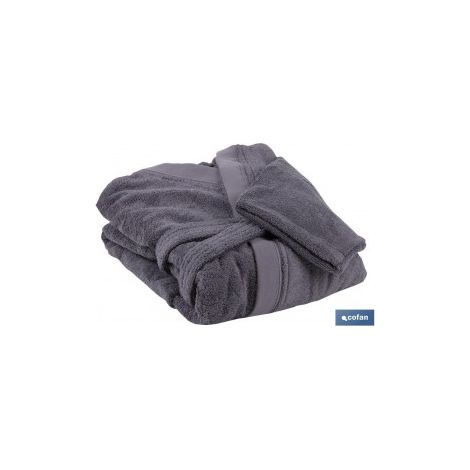 Badeanzug anthrazit 500g/m² Langarm mit Gürtel