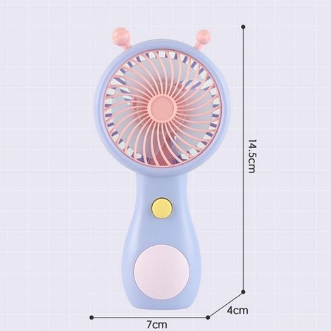 1 Stück. Farbe: Lila. Material: ABS. Mini-Ventilator in Schneckenform, tragbar, USB-aufladbar, ideal für Schüler und Studenten.