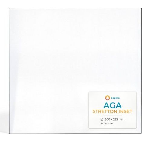 Vitre Aga STRETTON INSET - Verre Rectangle pour poêle à bois - 300 x 285 mm (L1 x H1) - 4 mm (1/5)