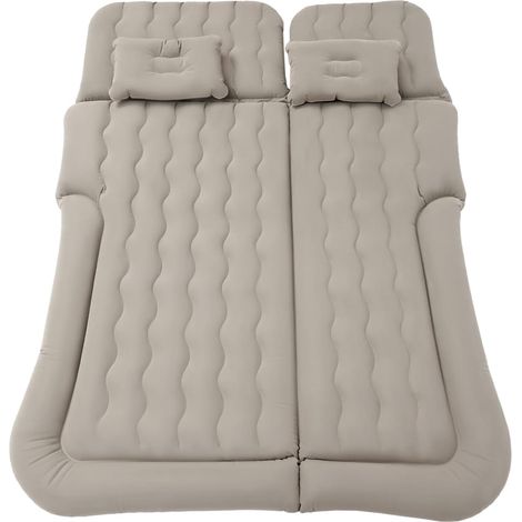 Colchón inflable portátil para el asiento trasero del coche (hasta 300 kg) – Incluye bomba de aire y 2 almohadas – 172 x 126 cm – Plegable – Colchón de aire doble para viajes, camping y actividades al
