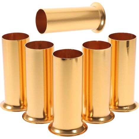 Douilles et Manchons pour Lustre, Lot de 6 Couvercles Métalliques pour Tubes de Bougies, Accessoires pour Lustres Suspendus et Plafonniers (1/5)