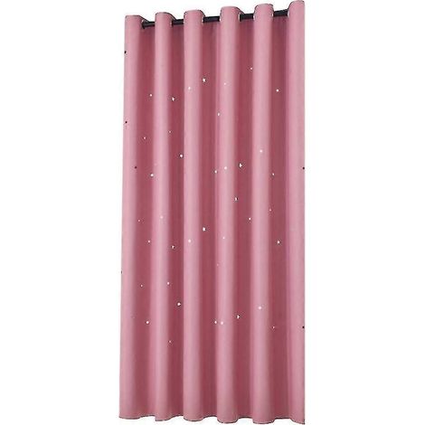 Fenstervorhänge mit Sternen- und Mondmotiv-100130 cm-pink