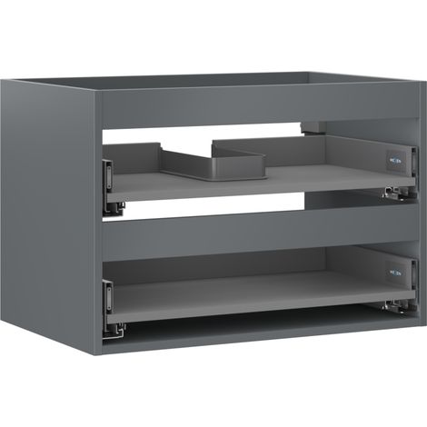Mexen Box-A cuerpo de armario bajo lavabo 70 cm, 2 cajones, grafito mate - 91AX0-0700-470-2-66 (1/5)