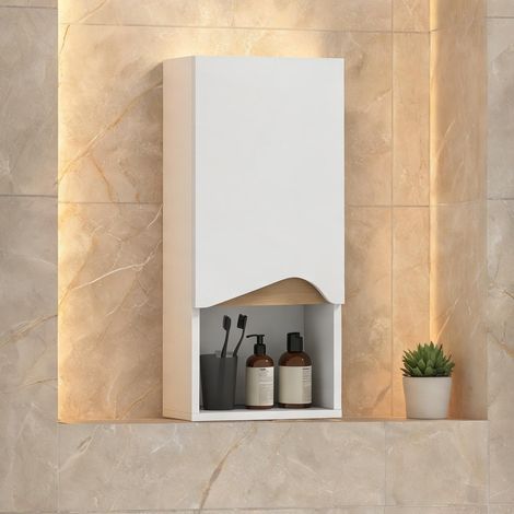 Meuble de salle de bain en panneau de particules 30 x 17 x 67 cm (1/5)