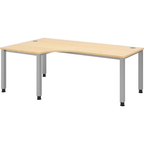 bümö Schreibtisch Serie-Q Gestell: Silber Eckform: 200 x 120 cm
