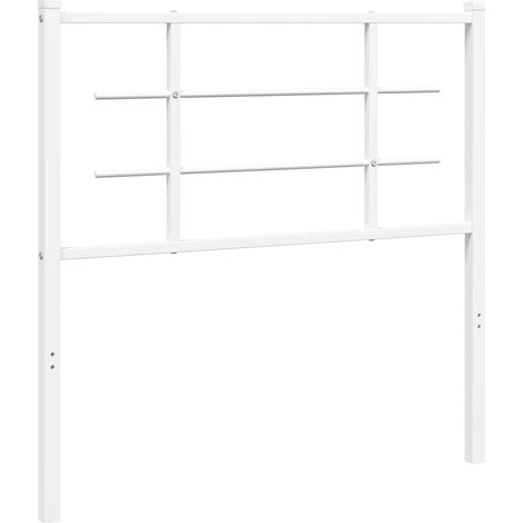 Maison Exclusive - Cabecero de repuesto de metal blanco 100 cm (1/5)