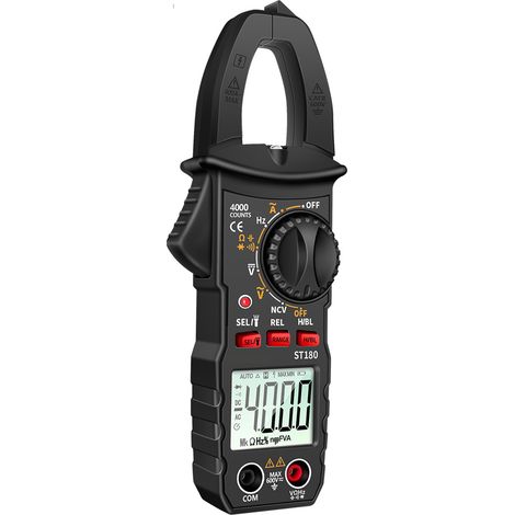 Nannigr ST180 - Pince multimètre auto AC/DC avec NCV et protection anti-surchauve - Noir