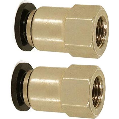Lot de 2 raccords pneumatiques femelles à raccord rapide pour tuyauterie d'air 6 mm G1/4" - 6mm to (1/5)