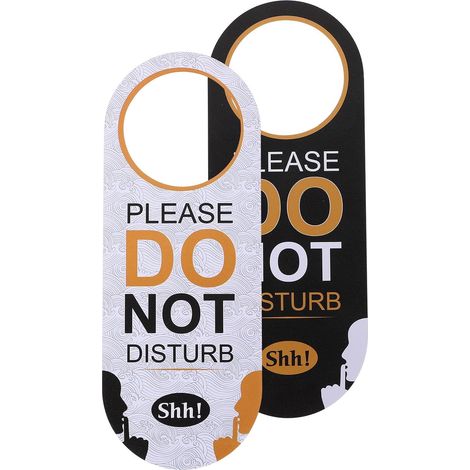 Not Disturb Door Sign Double Sided Durable PVC 1 Piece