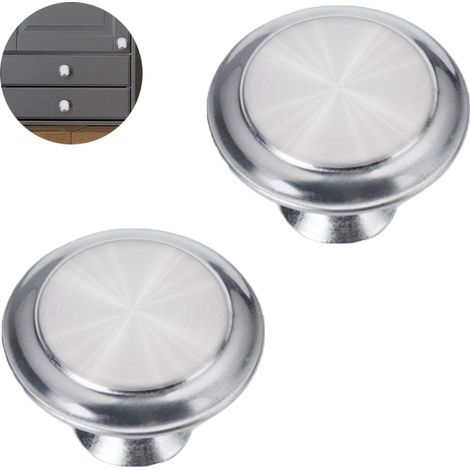 Knob De Meuble - Alliage De Zinc Mat - Diamètre 23 mm Ou 30 mm - Pour Tiroirs Armoires Portes - Lot De 2 Ou 10 Pièces