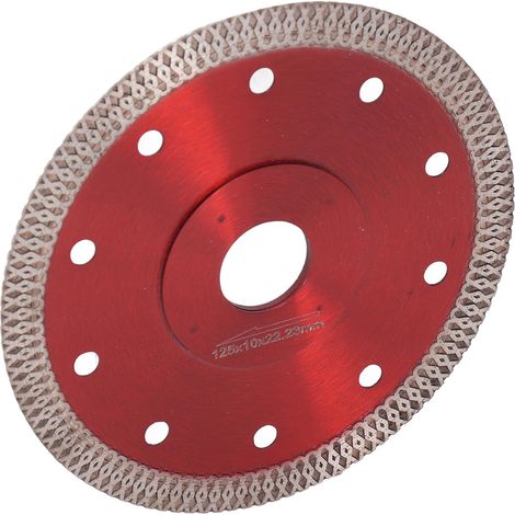 Lame de scie diamantée à mailles ondulées et rebordées, adaptée à la découpe de carreaux et de dalles en céramique, au jointoiement et au chanfreinage. 125 mm. (1/5)