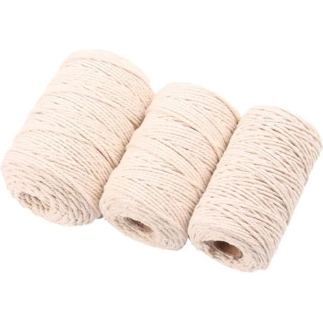Corde en coton beige GARVALON légère et facile à couper 2 mm (1/5)