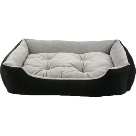 Hundebett Grau 4XL 110x83cm, abnehmbarer Bezug, waschbar, rutschfest