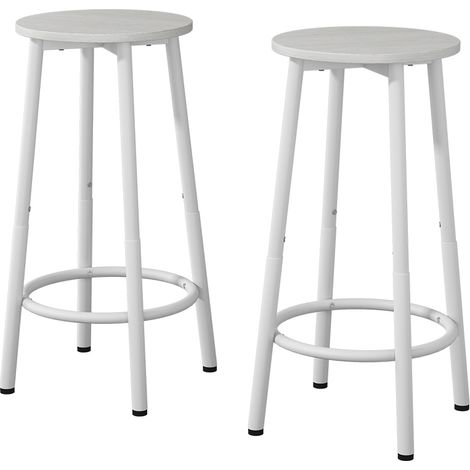 Barhocker Edmonton, Weiß, 31.5 x 64 cm 2 Teile, Vicco