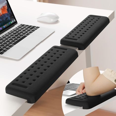 Repose-coudes ergonomiques de bureau, lot de 2 coussins en mousse à mémoire de forme pour les bords de table, repose-bras antidérapants pour poignets, paumes et avant-bras, pour la maison et le bureau (1/5)