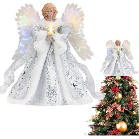 Ange - Ornement De Sapin De Noël En Acrylique Lumineux - Décoration Intérieure Pour Fêtes - Lot De 1 (1/4)