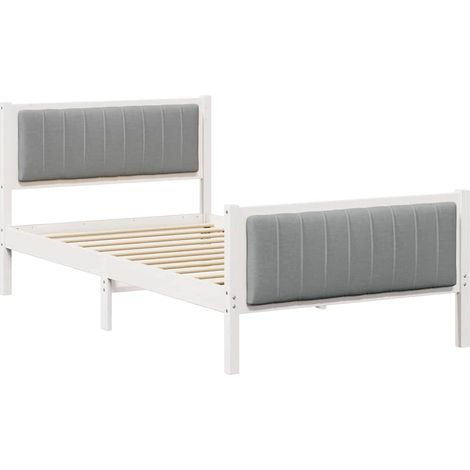 Estructura de cama con cabecera y gris claro 100 x 200 cm vidaXL (1/5)