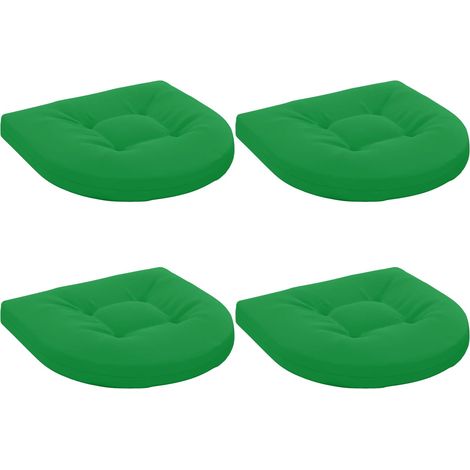 Coussins de siège 4 pièces 4 pc 100 % polyester Vert vidaXL