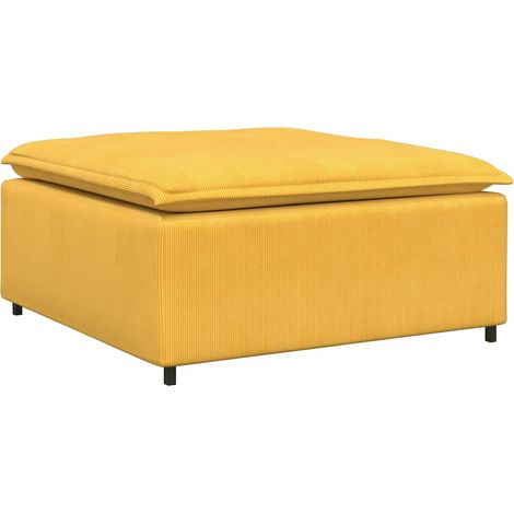 vidaXL Modulo Poggiapiedi Divano Modulare Giallo Chiaro 100x100x48 cm (1/5)