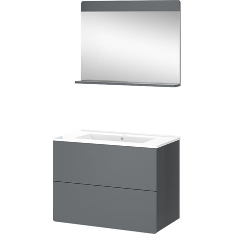 Conjunto de muebles de baño Izan, Gris, 3 partes, Vicco