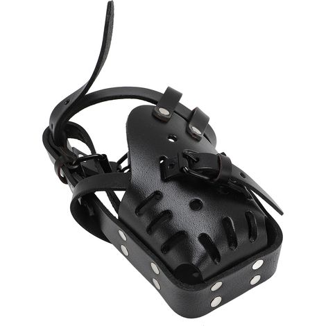 Muselière réglable pour chien, panier confortable en Faux cuir pour Anti-aboiement et mastication (1/5)