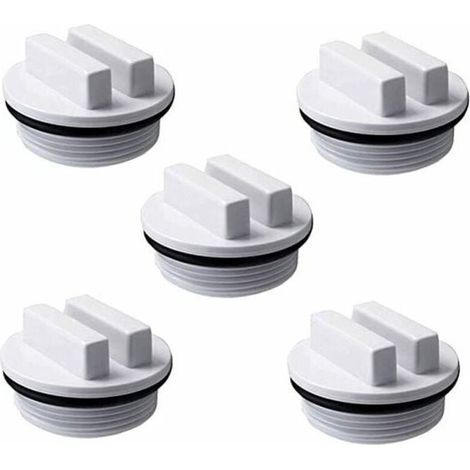 Winter Plugs, 5 Pieces 1.5in Threaded Pool Spa Return Line Winterizing Plug Filter Drain Plug with O-ring for Massage Bathtub-LIAIKI (1/5)