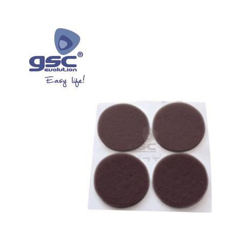 Set 4 runde Klebefilz Ø35mm Braun GSC 003802761