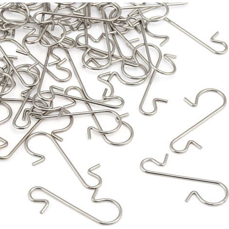 120 Boule Cintre S Crochet Petits Cintres Rapides pour Boules de Noël Argent (1/4)