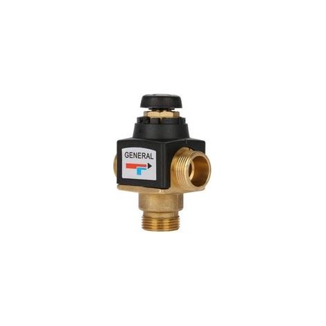 Mitigeur thermostatique pour chauffe-eau solaire en laiton ¨¤ filetage male 3 voies DN20, mitigeur thermostatique (1/4)