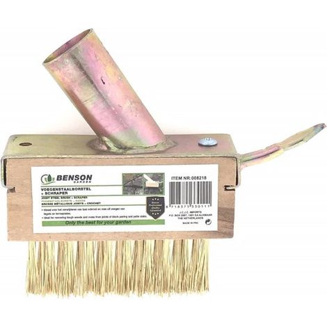 Brosse métallique en acier cuivré à 3 rangs avec grattoir (1/2)