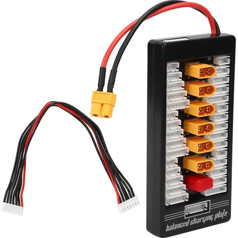 Carte de charge parallèle XT60 2S-6S pour batteries RC (carte Para noire)
