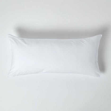 HOMESCAPES Taie d'oreiller Blanc 100% coton Egyptien 200 fils 40 x 80 cm (1/4)