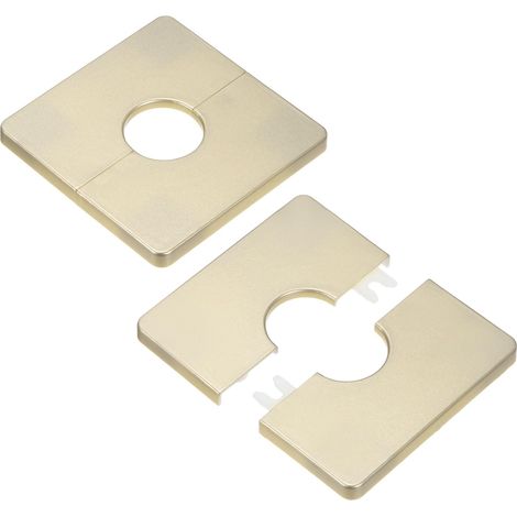 Lot de 2 brides murales fendues, pour tuyau OD de 25 mm en ABS, plaques de couverture carrées autocollantes pour tuyau d'eau/robinet (1/5)