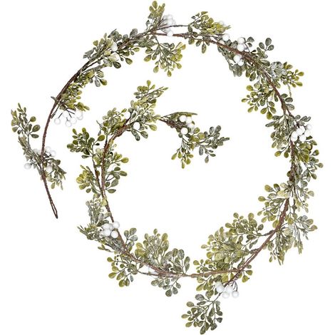 Weihnachtsgirlande aus Kunststoff mit weißen Beeren, 180 cm - Atmosphera créateur d'intérieur (1/3)
