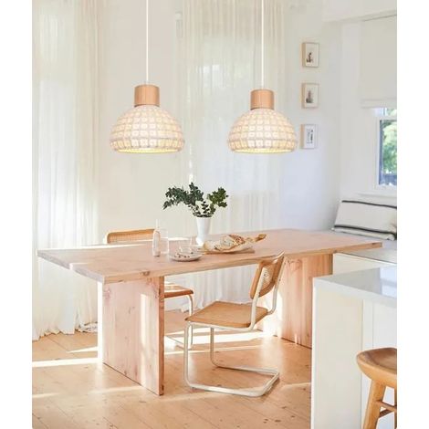 Lot de 2 Suspension Luminaire Moderne Lustre Vintage en Céramique Style Nordiqque Plafonnier Industriel pour Salon Chambre (1/5)