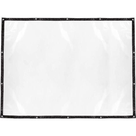 Bâche transparente imperméable avec œillets, résistante, en PVC, pour plantes de terrasse - 150 x 200 cm - Noire (1/5)