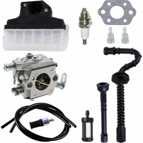 Rwoythk – Carburateur pour tronçonneuse STIHL 021 023 025 MS210 MS230 MS250 – Kit complet avec filtre à air, bougie et tuyaux – Remplaçant Walbro WT-286