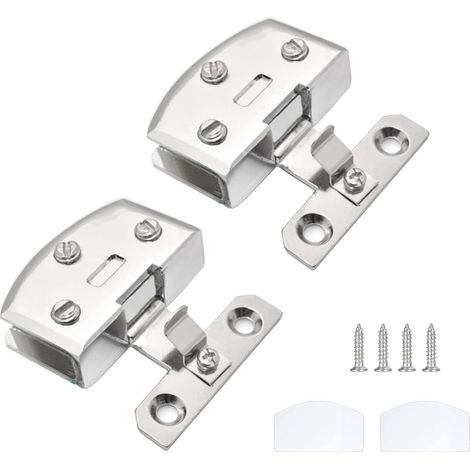 BEBUSINGOTO 2 Stück Glas-Scharnier aus Zinklegierung, Glastürscharnier-Set, rostfreies Türscharnier, robustes Drehscharnier, Türclip für 5–7 mm dickes Glas (1/5)