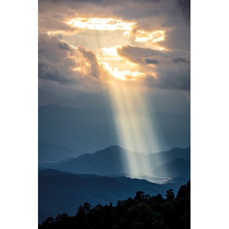 Tableau sur toile rayon de soleil 30x45 cm - Impression sur Toile Murale Décorative - Image imprimée en HD sur Toile - Toile sur Châssis en Bois FSC - Fabriqué en France (1/5)