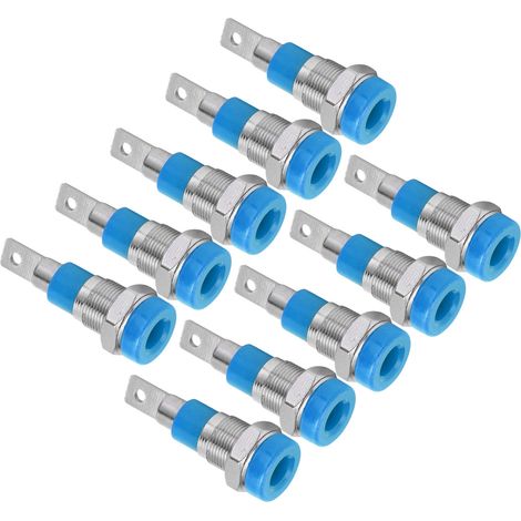 Bornes de Prise Banane 4mm Bleues, 10 Pièces pour Connexions Électriques Haute Conductivité (1/5)