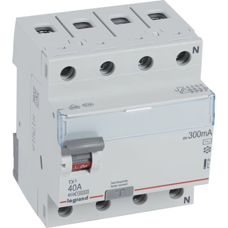Disyuntor diferencial P304 4P 40A 300MA TIPO AC TX3