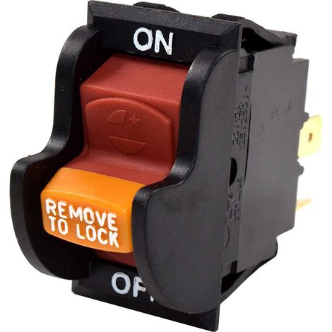 Interrupteur à bascule HY7 4 broches AC250V 16A auto-bloquant pour outils électriques, protection sécurité opérationnelle (1/5)