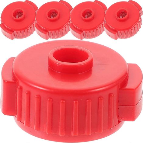 Kit de 5 écrous de batterie en plastique à dégagement rapide pour cymbales et accessoires de batterie-3.8x3.4x1.5cm-Red (1/3)