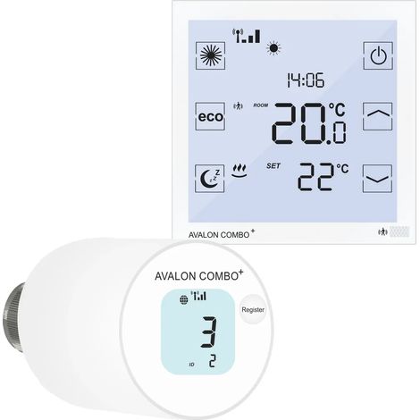 blossom-ic Pacchetto Avalon Combo+ Termostato ambiente radio con servomotore radiatore M30 x 1,5 mm, ACSE-3979