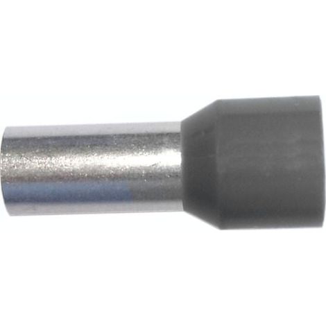 Isolierte Aderendhülse 0,75 mm² grau, Inhalt 100 Stück Lüsterklemmen & Aderendhülsen