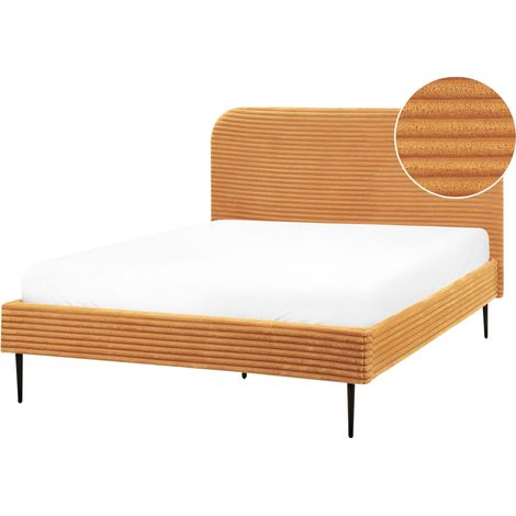 Bett mit Lattenrost Cord FLAYAT 140 x 200 cm Orange