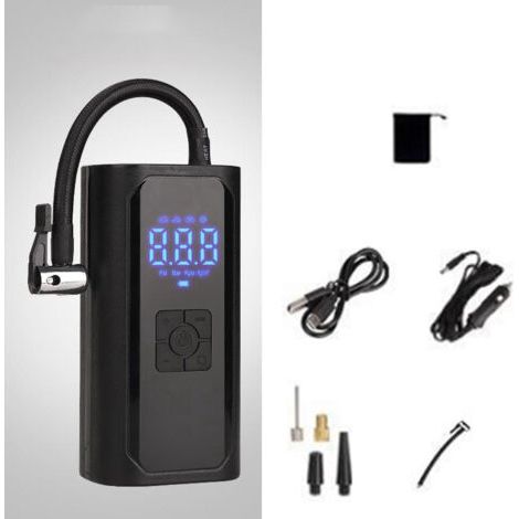 Gonfleur Pneus Voiture, Compresseur à Air Portatif sans Fil,Gonfleur Electrique, Pompe a Velo, Inflation Rapide,LED, pour Voiture, Moto, Vélo, Ballon (1/2)