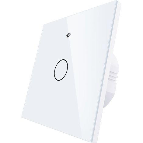 Interruttore Da Scatola 502, Touch Bianco, WIFI 2.4G+BLE+RF 433MHz, Bluetooth BLE Mesh, TUYA Smart Life, 220V 10A, 86X86X30mm Per Scatola 502, IP20,Disponibili 1,2,3 Tasti (1 Tasto)